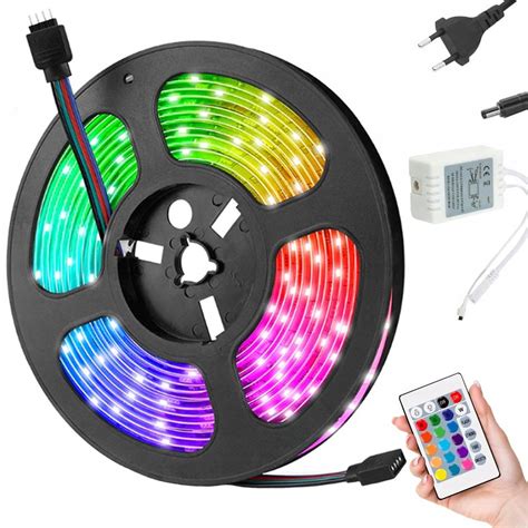 Taśma Led Smd 5050 Rgb Zestaw Pilot 5M Wodoodporna VERK GROUP Sklep