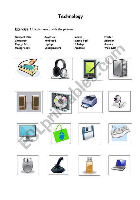 Technology Esl Worksheet By Mahda