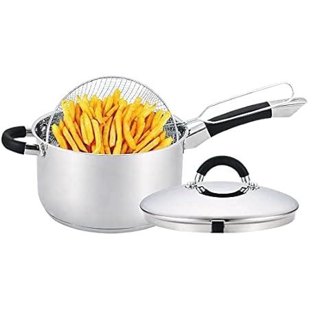 Royal Cuisine Cm Stainless Steel Deep Frying Chip Pan With Basket And