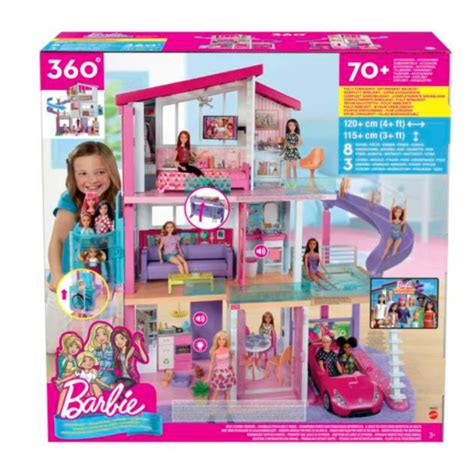 Barbie Doll House Playset With Kitchen And Swimming Pool Accessories