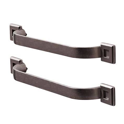 Goodhome Murri Pewter Effect Silver Kitchen Cabinets Handle L22cm Pack Of 2 Diy At Bandq