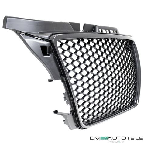 Badgeless Front Grille Grill Honeycomb Black Gloss Fits Audi A P