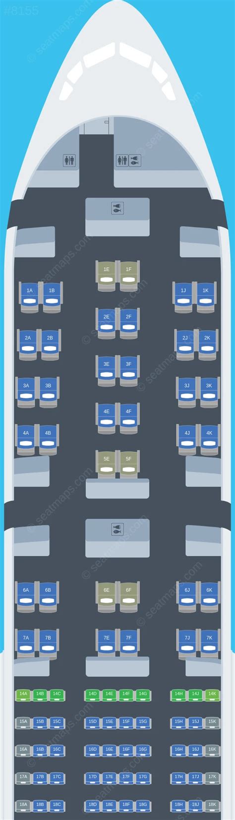 Seat Map Of Emirates Boeing 777 200lr Aircraft