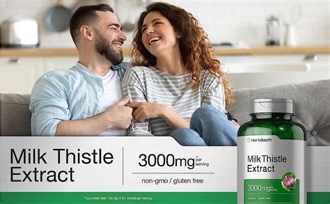 Milk Thistle Extract 3000mg 300 Capsules Non Gmo