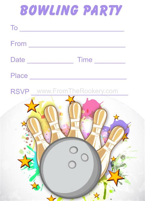 Printable Bowling Invitations