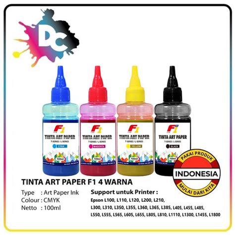 Jual Tinta Art Paper F1 Ink For Printer Epson Original 1 SET CMYK 100ml