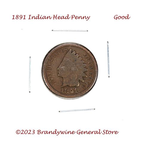 1891 Indian Head Penny in Good Condition | Brandywine General Store