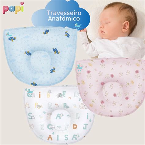 Travesseiro Bebe Recem Nascido - Travesseirinho apoio cabeça bebe recém nascido Travesseiro Anatômico ...
