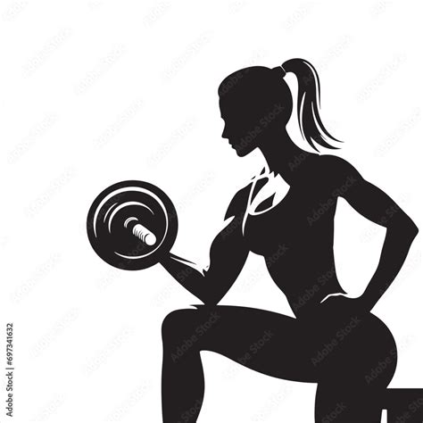 Gym Woman Silhouette Fitness Enthusiast Engaging In Aerobics Zumba