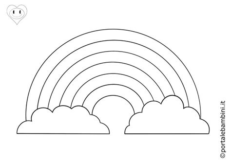 Arcobaleno Da Colorare Stampa Gratis Portalebambini It