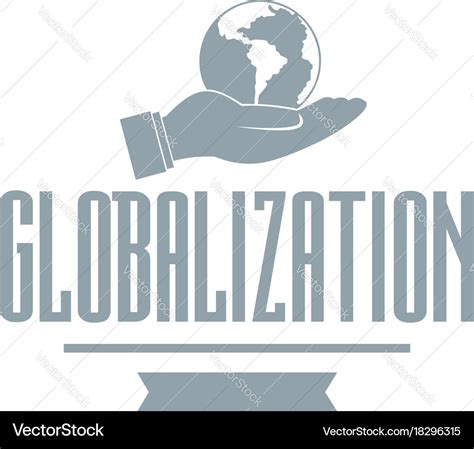 Web Globalization Logo Simple Gray Style Vector Image