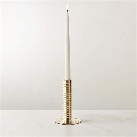 Spencer Brass Taper Candle Holder Set Of 3 Reviews Cb2