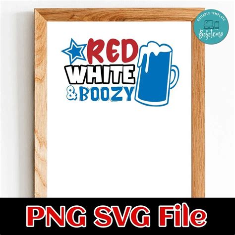 Red White And Boozy Svg Png Bobotemp