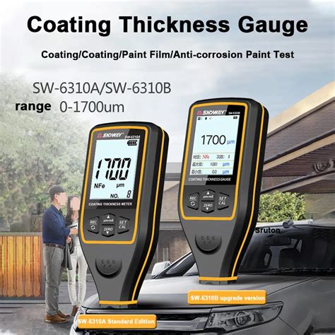 SNDWAY SW 6310A SW 6310B Digital Paint Coating Thickness Gauge Handheld