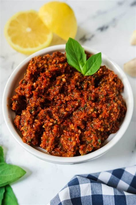 Sun Dried Tomato Pesto Recipe Pesto Rosso Get On My Plate