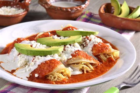 Receta De Enchiladas Rojas De Pollo Tacos Y Quesadillas