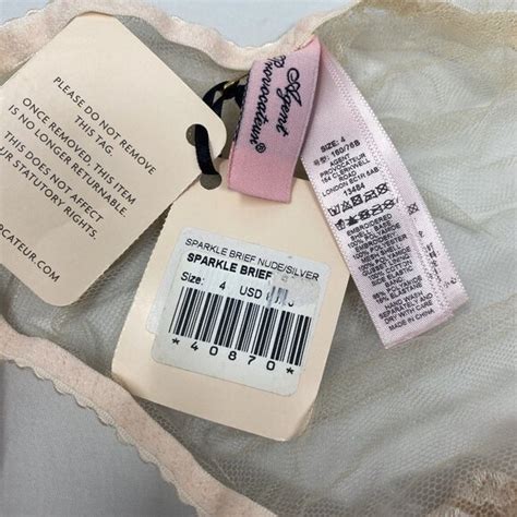 Agent Provocateur Intimates Sleepwear Agent Provocateur Sparkle Nude Silver Brief Ap4