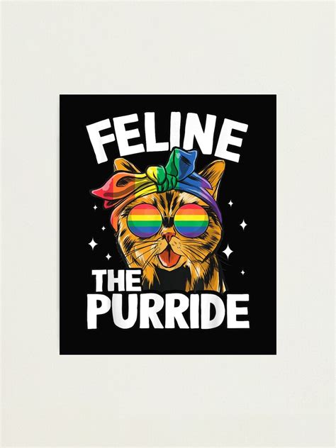 Feline The Purride Funny Gay Pride Flag Cat LGBT Flag Color