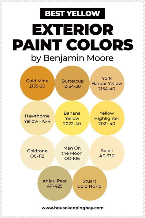 Best Yellow Exterior Paint Colors By Benjamin Moore Benjamin Moore