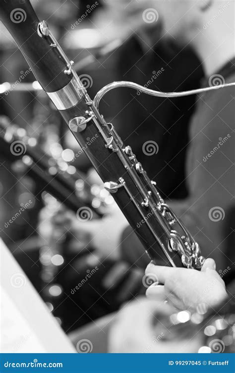 Detail Of Bassoon In The Orchestra Stock Image Image Of Reed Musician 99297045