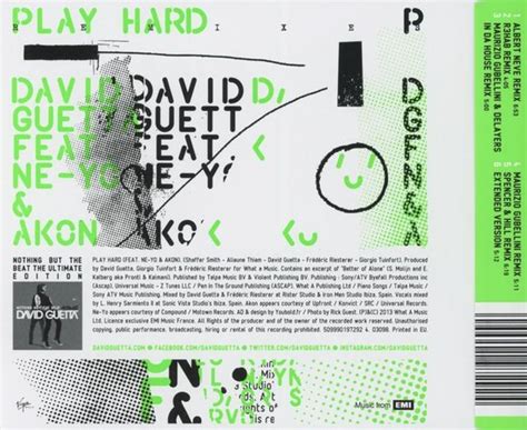 Play Hard Remixes David Feat Ne Yo And Akon Guetta Cd Album