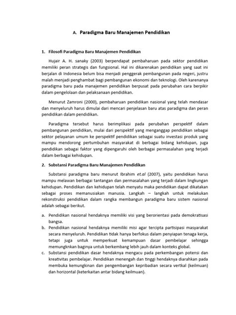 Paradigma Baru Manajemen Pendidikan Pdf