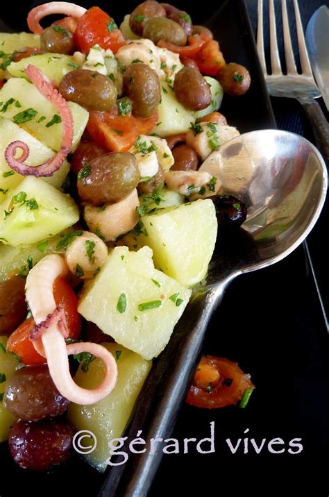 Salade De Pomme De Terre Poulpe Et Olives Poivre Des Oiseaux Pour