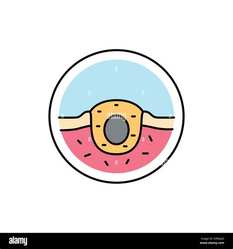 Black Dot Color Line Icon Dermatology Disease Isolated Vector Element