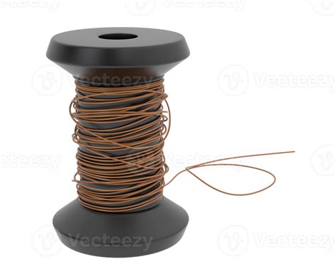 Spool Of Thread Isolated On Background 3d Rendering Illustration