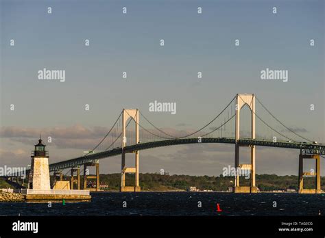 Newport Harbor Light Newport Rhode Island Usa Stock Photo Alamy