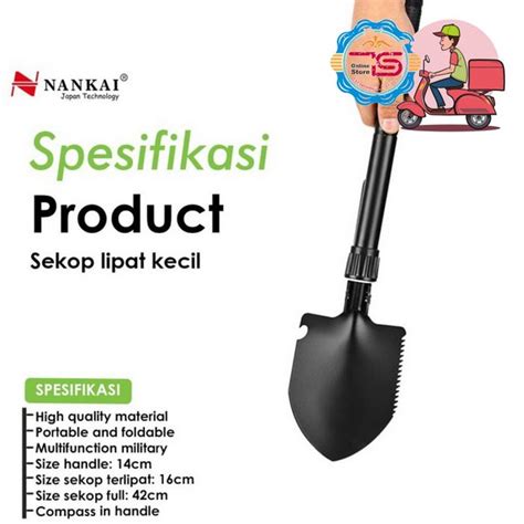 Jual NANKAI 221 01 Sekop Cangkul Pacul Lipat MINI Multi Portable ORI