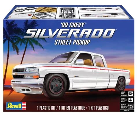 REVELL CHEVY SILVERADO Street Pickup 1999 Para Montar Y Pintar 1 25