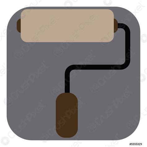 engineering paint roller illustration vector   white background