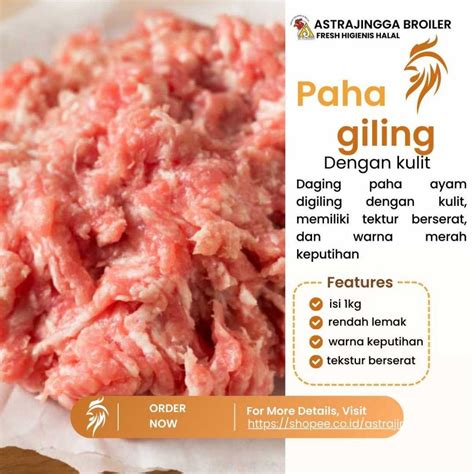 Jual Daging Ayam Giling Paha Dengan Kulit 1kg Shopee Indonesia