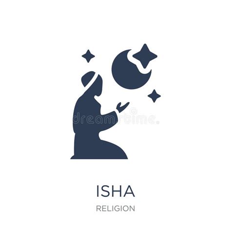 Isha Prayer Icon On White Background Simple Element Illustration From