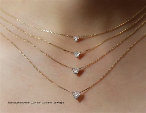 Vrai Solitaire Trillion Diamond Necklace Made With Sustainably Created