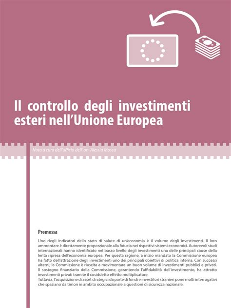 Il Controllo Degli Investimenti Esteri Nellue