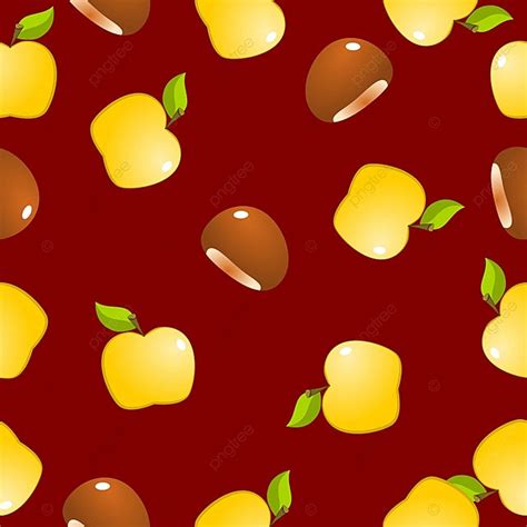 Background Tekstur Mulus Dengan Buah Apel Kuning Dan Kastanye Tekstur