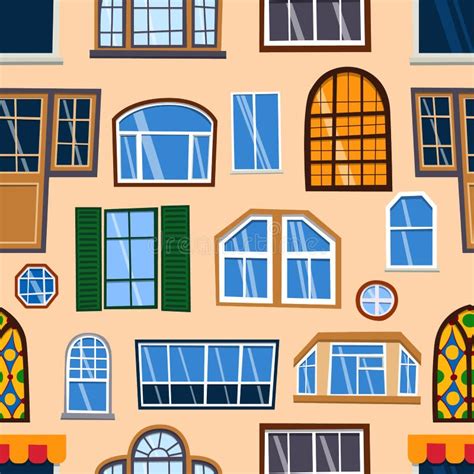 Different House Windows Vector Elements Stock Vector - Illustration of ...