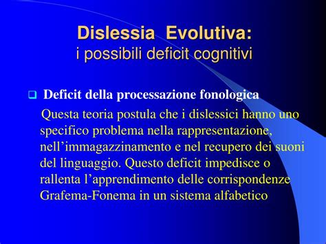 Ppt Dislessia E Disturbi Specifici Di Apprendimento D S A