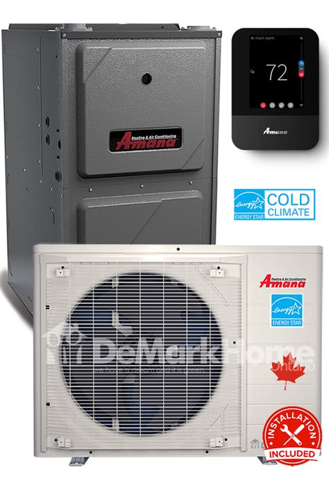 Amana S Series Heat Pump 3 Ton Furnace 96 Two Stage Variable Speed 100000 Btu Combo