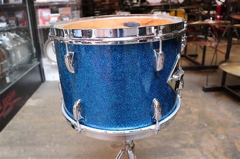 Gretsch Broadcaster 9X13 Rack Tom Drum Blue Sparkle Vintage Reverb