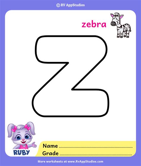 Alphabet Z Coloring Pages Letter Z Coloring Pages For Kids