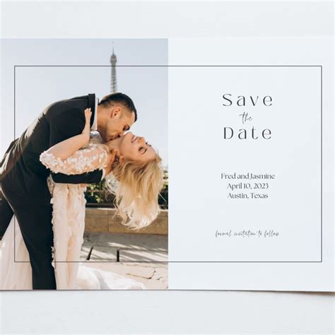 Modern Save The Date With Photo Downloadable And Printable Save The