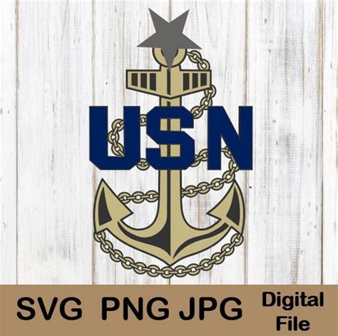 Navy Anchor Us Navy Anchor Usn Anchor  Png Svg Digital Etsy