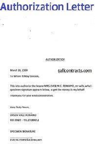 Employee Authorization Letter To Bank Sle Infoupdate Org