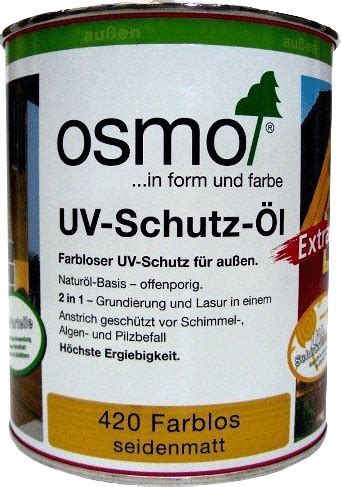 Osmo UV Schutz Öl extra 0 75 l farblos ab 19 89 Preisvergleich bei