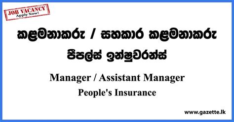 Manager Assistant Manager Peoples Insurance Job Vacancies 2023