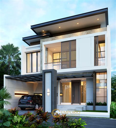 Mrs Mega Modern House 2 Floors Design Jakarta 6806 Facade Design