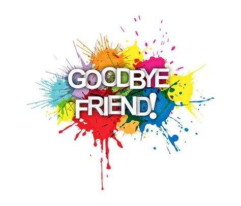 Goodbye My Friend Stock Vector Illustration Of Cute 72333207